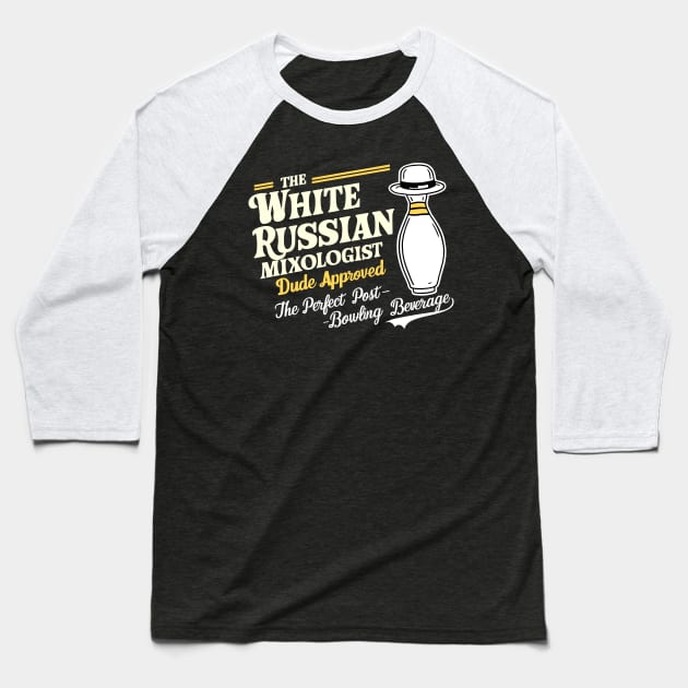 The Dude Abides: The Perfect Post-Bowling Beverage Baseball T-Shirt by Whats That Reference?